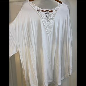 White tunic lace detail